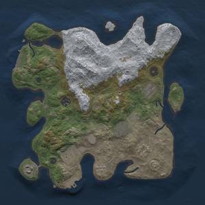 Thumbnail Rust Map: Procedural Map, Size: 3250, Seed: 1, 16 Monuments
