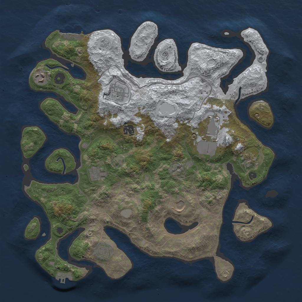 Rust Map: Procedural Map, Size: 4000, Seed: 15226, 18 Monuments