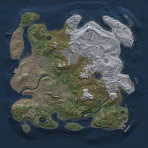 Thumbnail Rust Map: Procedural Map, Size: 3500, Seed: 1234567890, 13 Monuments