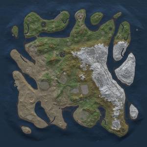 Thumbnail Rust Map: Procedural Map, Size: 4000, Seed: 1037287819, 19 Monuments