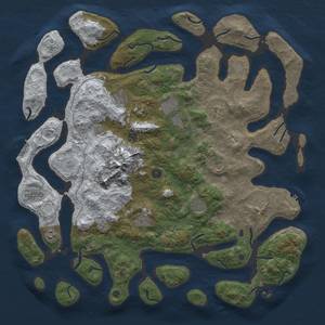 Thumbnail Rust Map: Procedural Map, Size: 5000, Seed: 2022, 20 Monuments