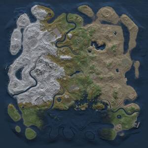Thumbnail Rust Map: Procedural Map, Size: 5000, Seed: 2022, 17 Monuments