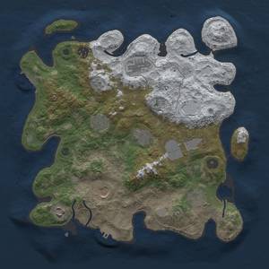 Thumbnail Rust Map: Procedural Map, Size: 3500, Seed: 1800376808, 18 Monuments