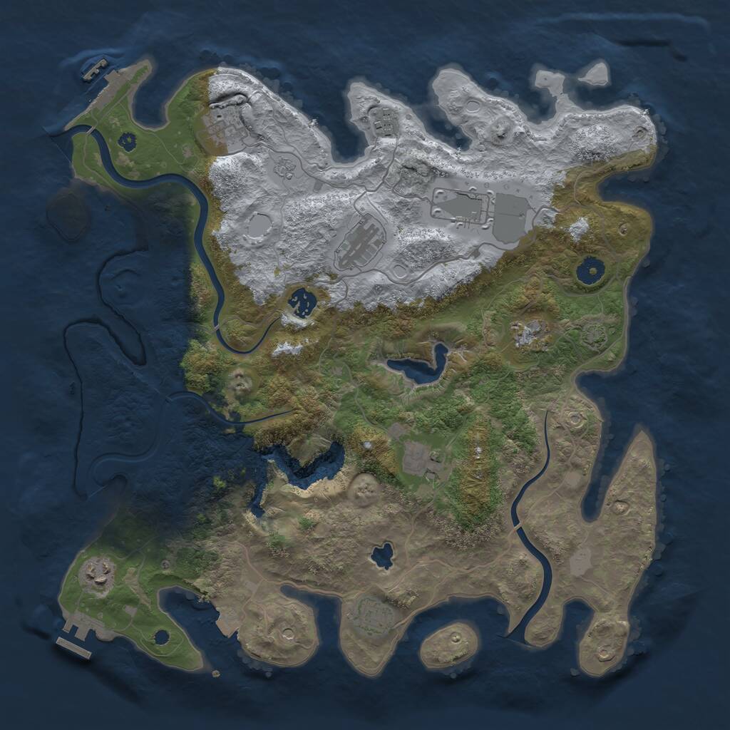 Rust Map: Procedural Map, Size: 4000, Seed: 13022022, 15 Monuments