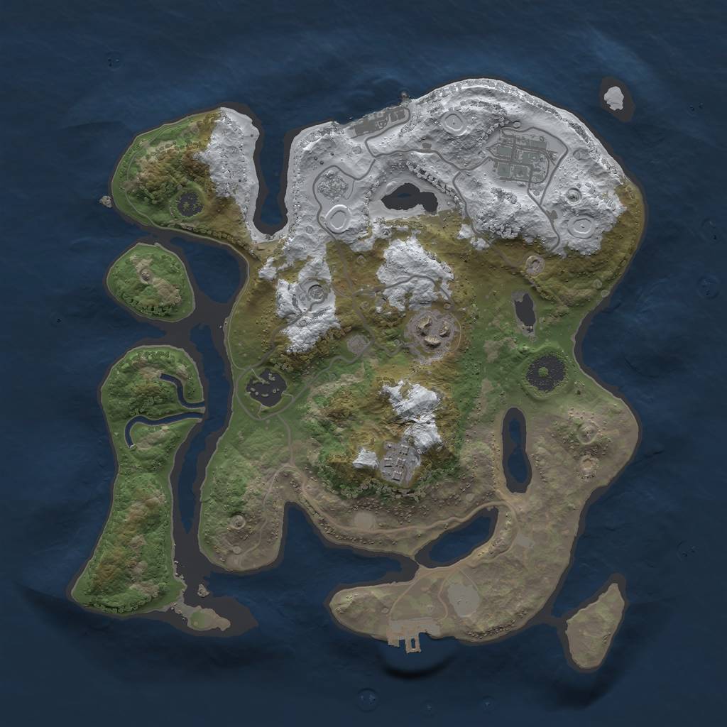 Rust Map: Procedural Map, Size: 3000, Seed: 432262, 13 Monuments