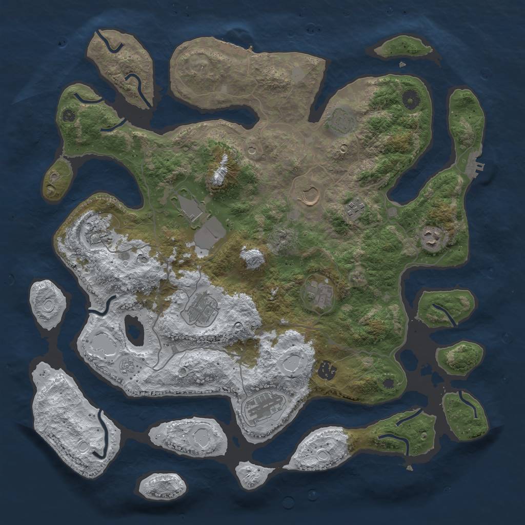 Rust Map: Procedural Map, Size: 4250, Seed: 26006, 19 Monuments