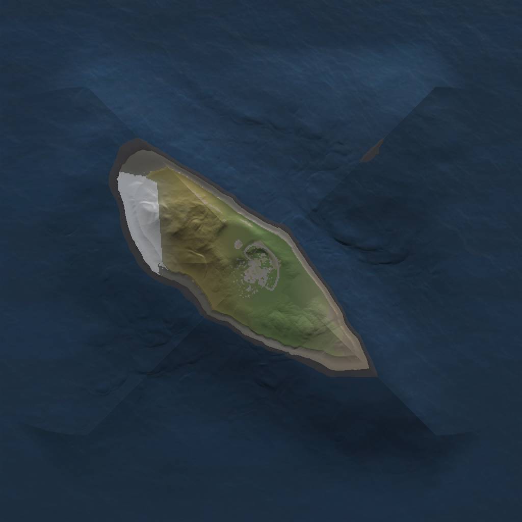 Rust Map: Barren, Size: 1000, Seed: 416818, 2 Monuments