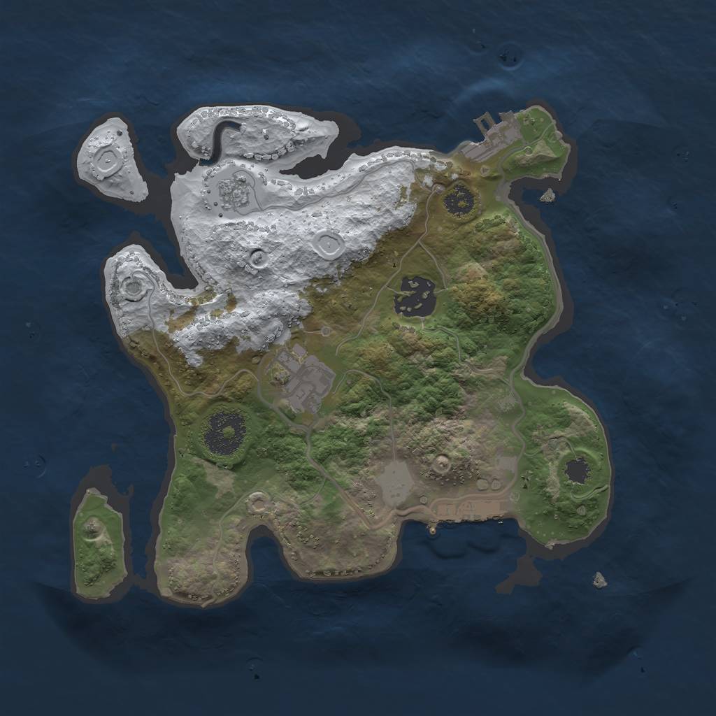 Rust Map: Procedural Map, Size: 2500, Seed: 122802518, 10 Monuments