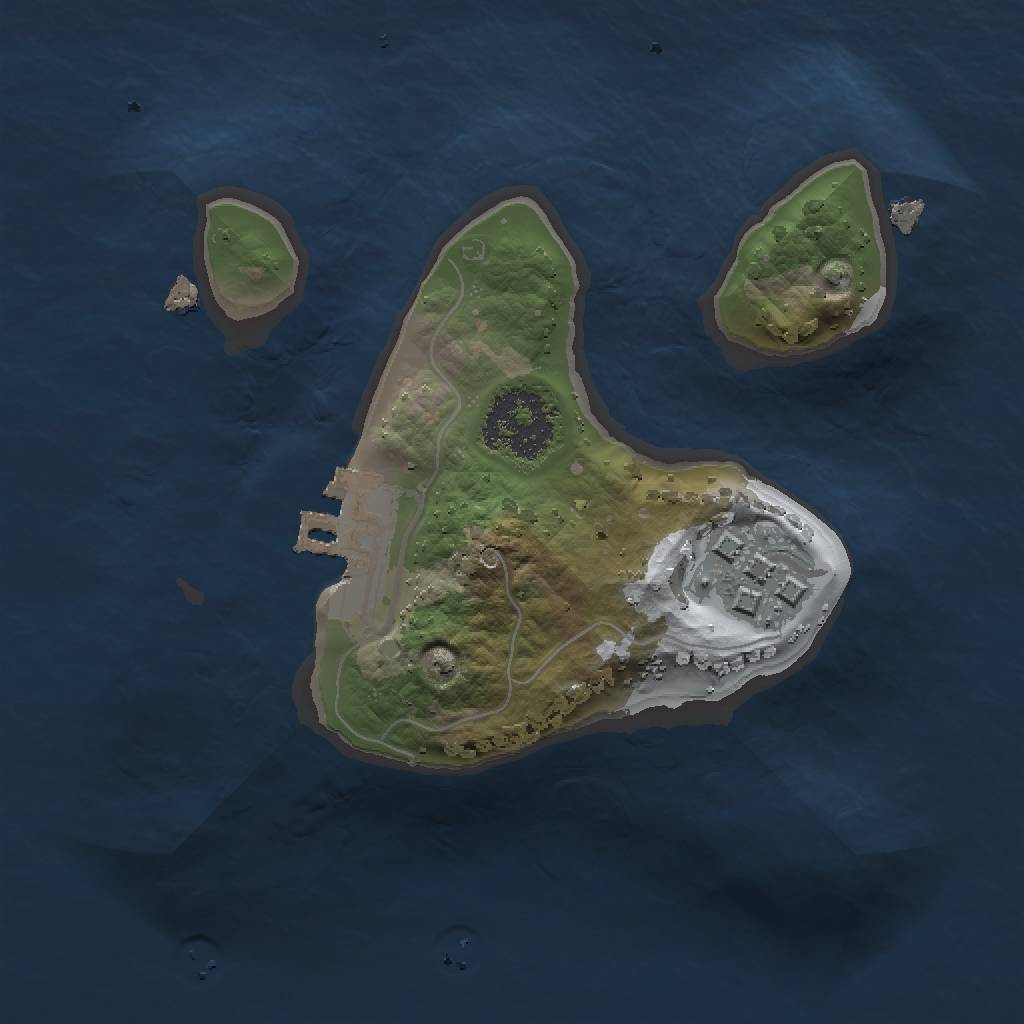 Rust Map: Procedural Map, Size: 1500, Seed: 76345, 6 Monuments