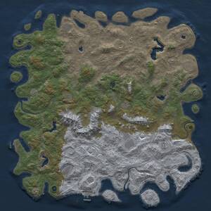 Thumbnail Rust Map: Procedural Map, Size: 6000, Seed: 44444, 17 Monuments