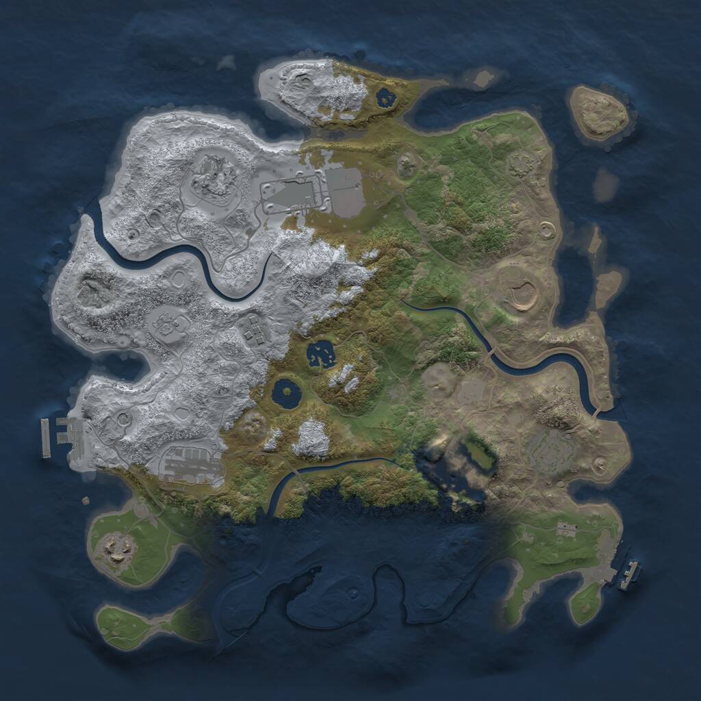 Rust Map: Procedural Map, Size: 3600, Seed: 402202022, 15 Monuments
