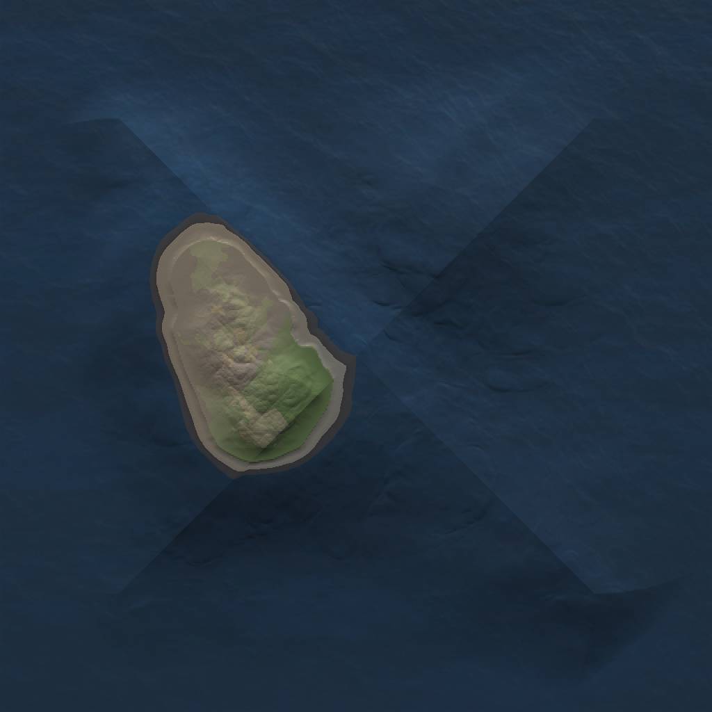 Rust Map: Barren, Size: 1000, Seed: 989701, 2 Monuments