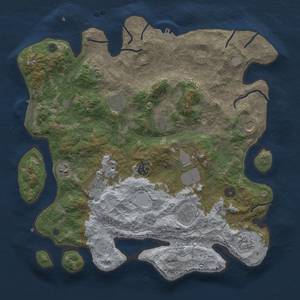 Thumbnail Rust Map: Procedural Map, Size: 4000, Seed: 523070742, 17 Monuments