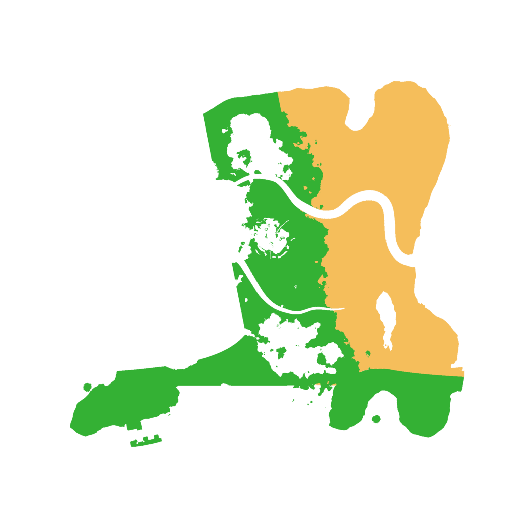 Biome Rust Map: Procedural Map, Size: 2500, Seed: 4377