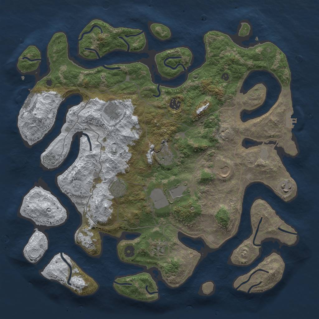 Rust Map: Procedural Map, Size: 4200, Seed: 15601, 18 Monuments