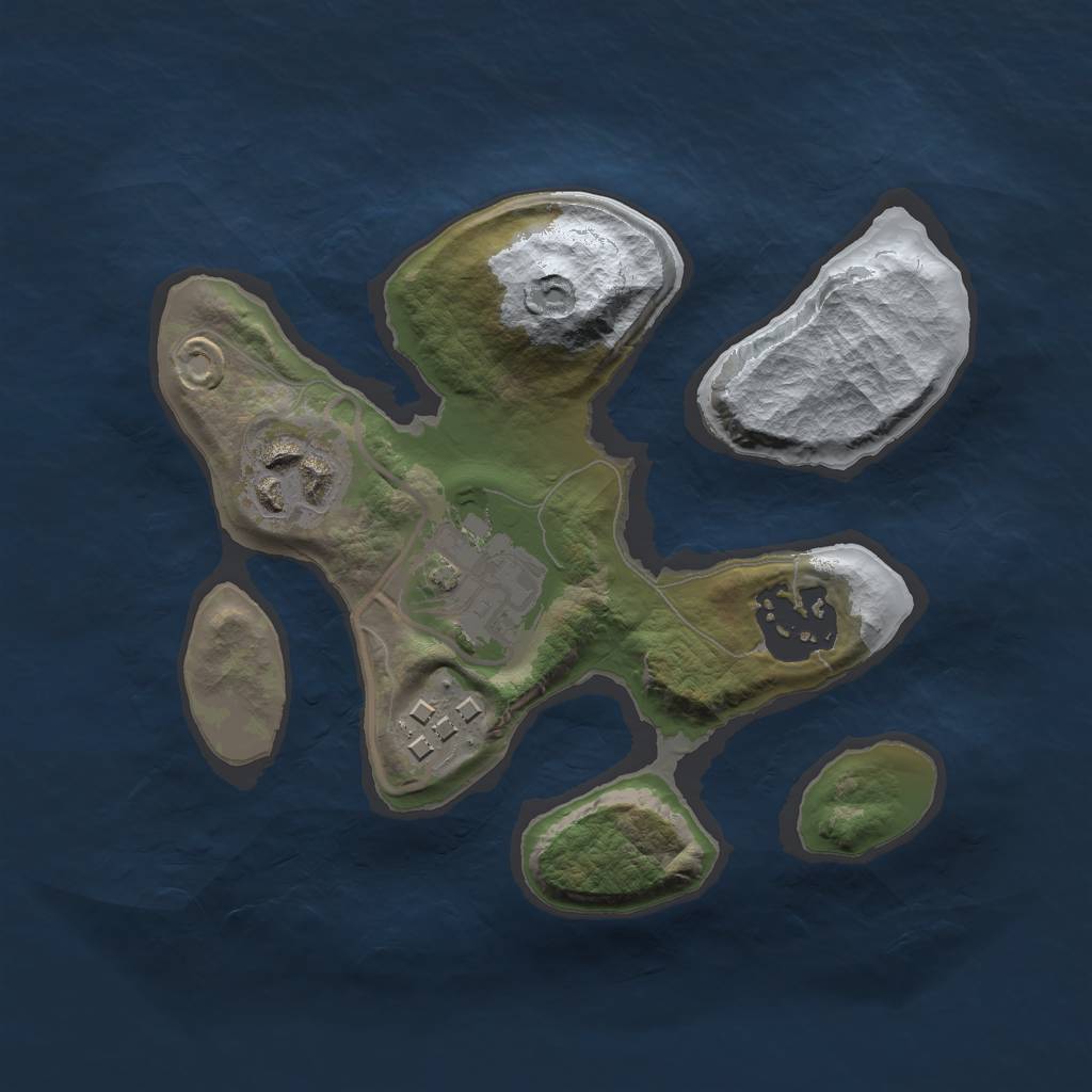 Rust Map: Barren, Size: 2000, Seed: 324234, 6 Monuments