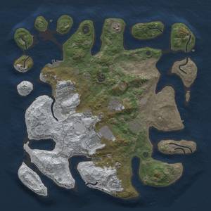 Thumbnail Rust Map: Procedural Map, Size: 4000, Seed: 70, 17 Monuments