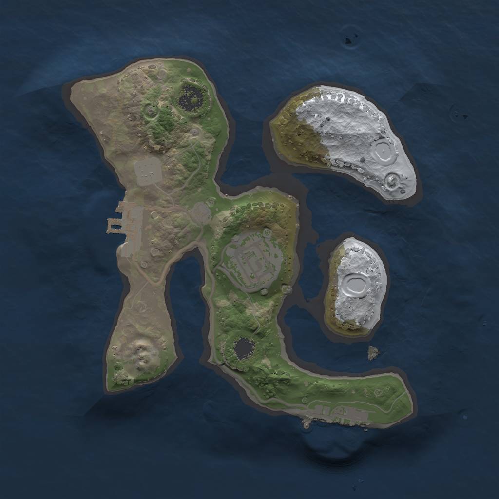 Rust Map: Procedural Map, Size: 2000, Seed: 913, 8 Monuments