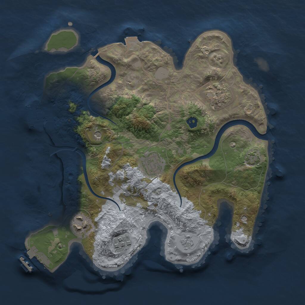 Rust Map: Procedural Map, Size: 2750, Seed: 1456572515, 10 Monuments