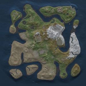 Thumbnail Rust Map: Procedural Map, Size: 3500, Seed: 3461469, 18 Monuments