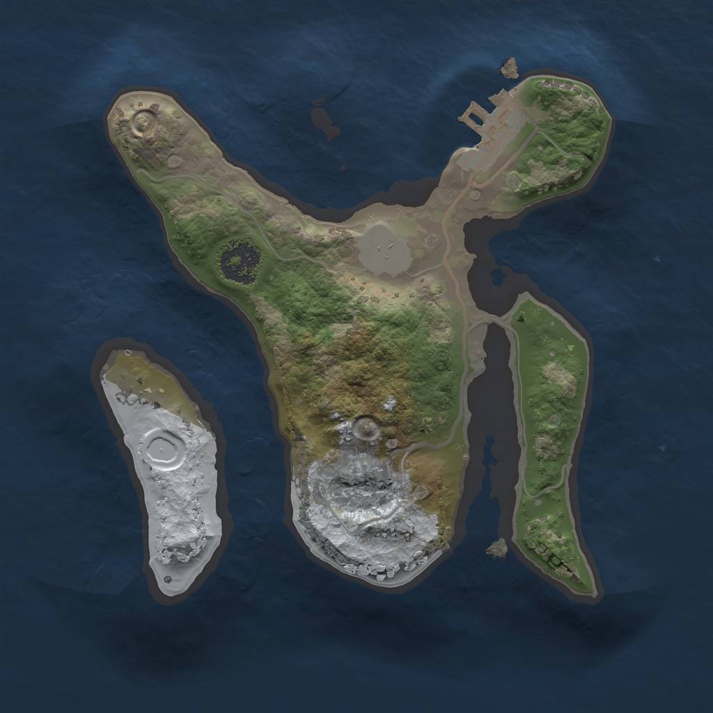 Rust Map: Procedural Map, Size: 1800, Seed: 3, 6 Monuments