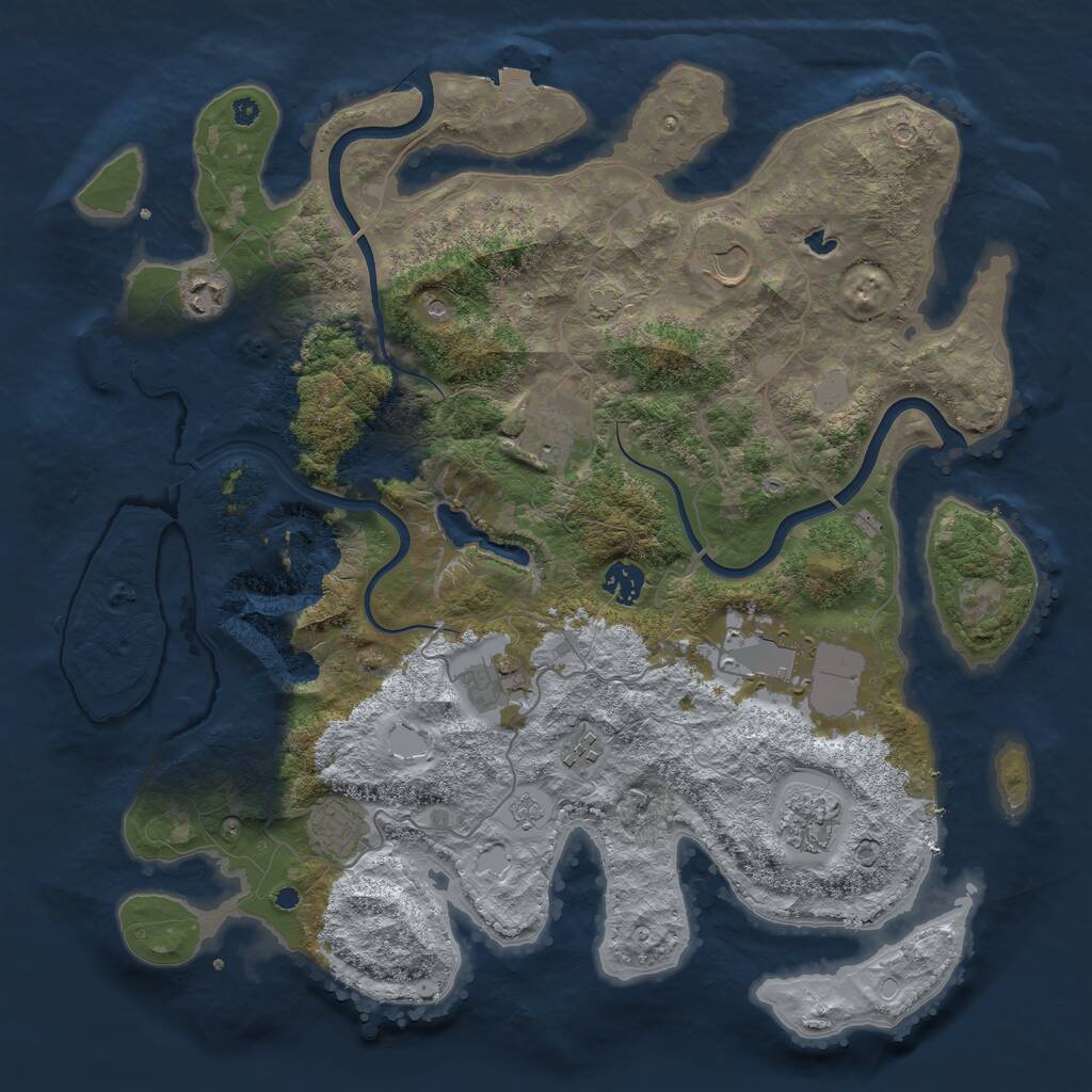 Rust Map: Procedural Map, Size: 4000, Seed: 2022021368, 14 Monuments