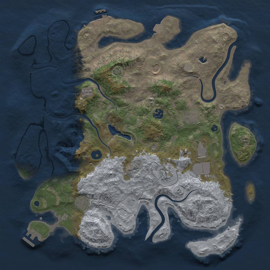 Rust Map: Procedural Map, Size: 4000, Seed: 2022021368, 13 Monuments