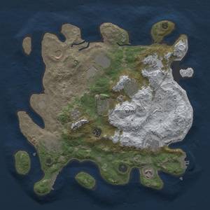 Thumbnail Rust Map: Procedural Map, Size: 3500, Seed: 75492367, 19 Monuments