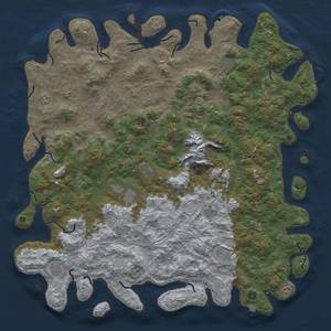 Thumbnail Rust Map: Procedural Map, Size: 6000, Seed: 214789675, 19 Monuments