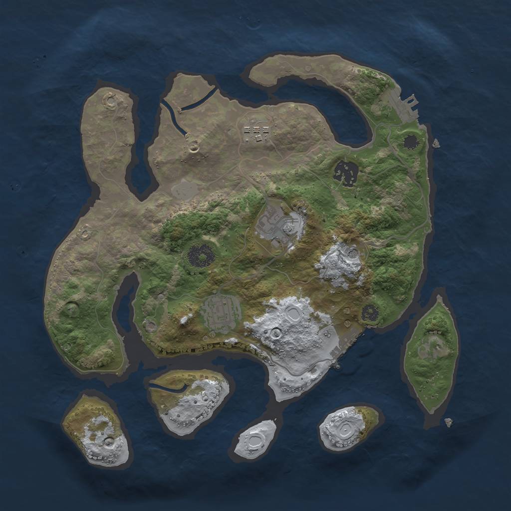 Rust Map: Procedural Map, Size: 2999, Seed: 140618849, 12 Monuments