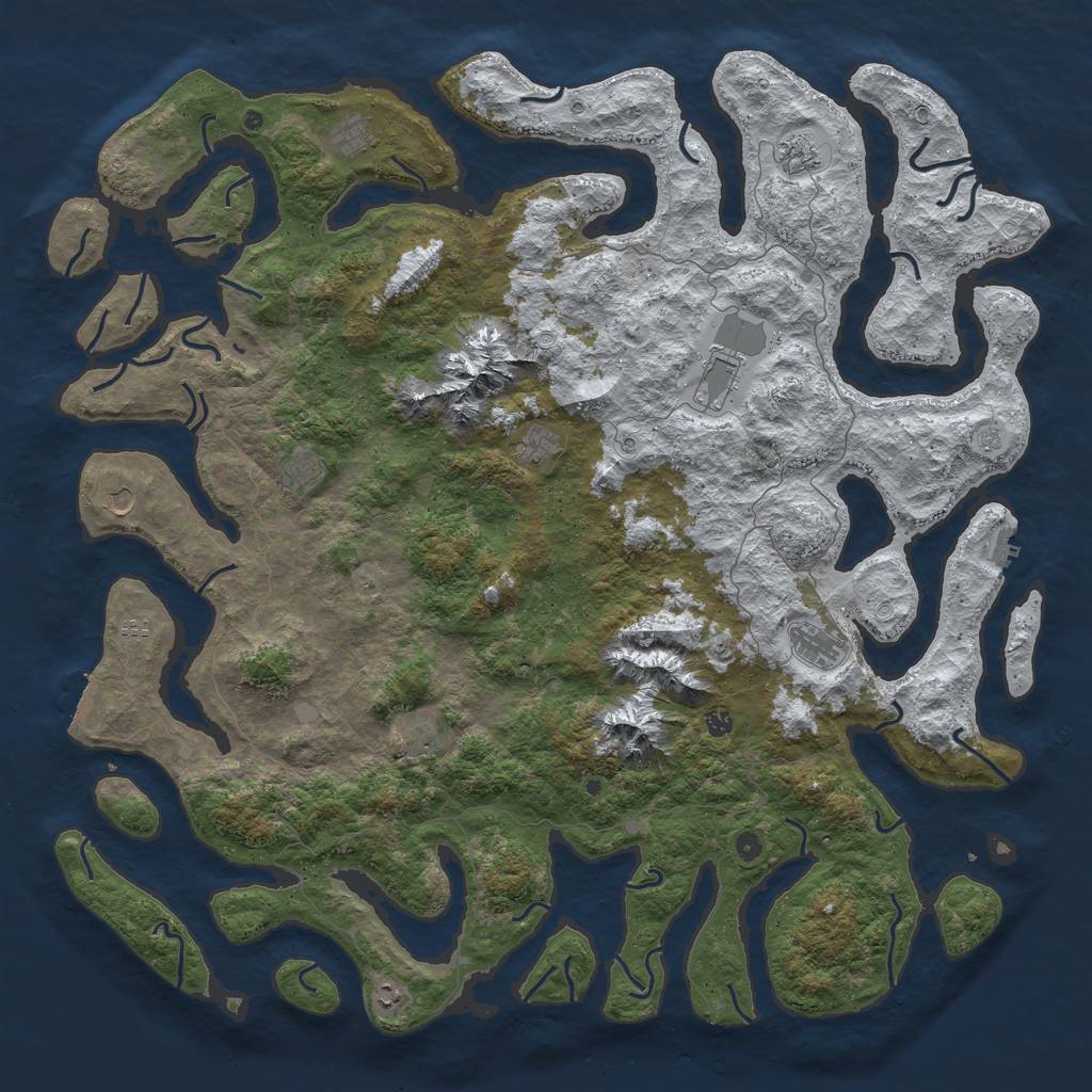 Rust Map: Procedural Map, Size: 6000, Seed: 94924829, 20 Monuments