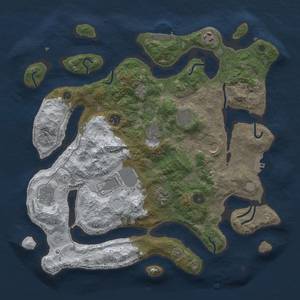 Thumbnail Rust Map: Procedural Map, Size: 4000, Seed: 121, 18 Monuments