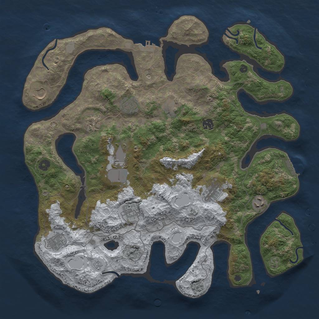 Rust Map: Procedural Map, Size: 4250, Seed: 15235, 20 Monuments