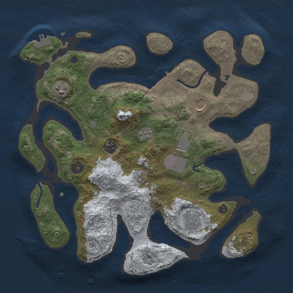 Rust Map: Procedural Map, Size: 3500, Seed: 1523005932, 15 Monuments