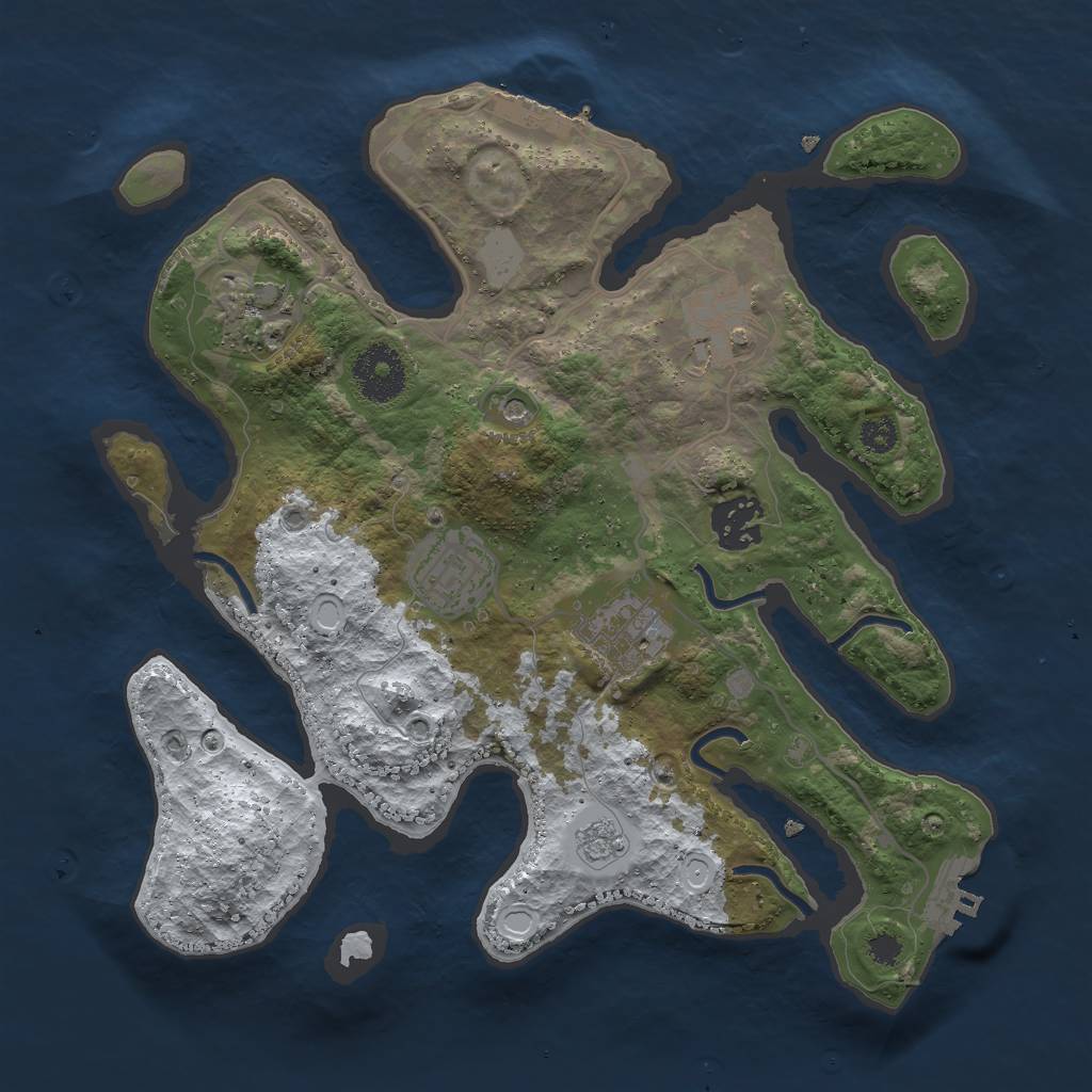 Rust Map: Procedural Map, Size: 3000, Seed: 1757415213, 14 Monuments