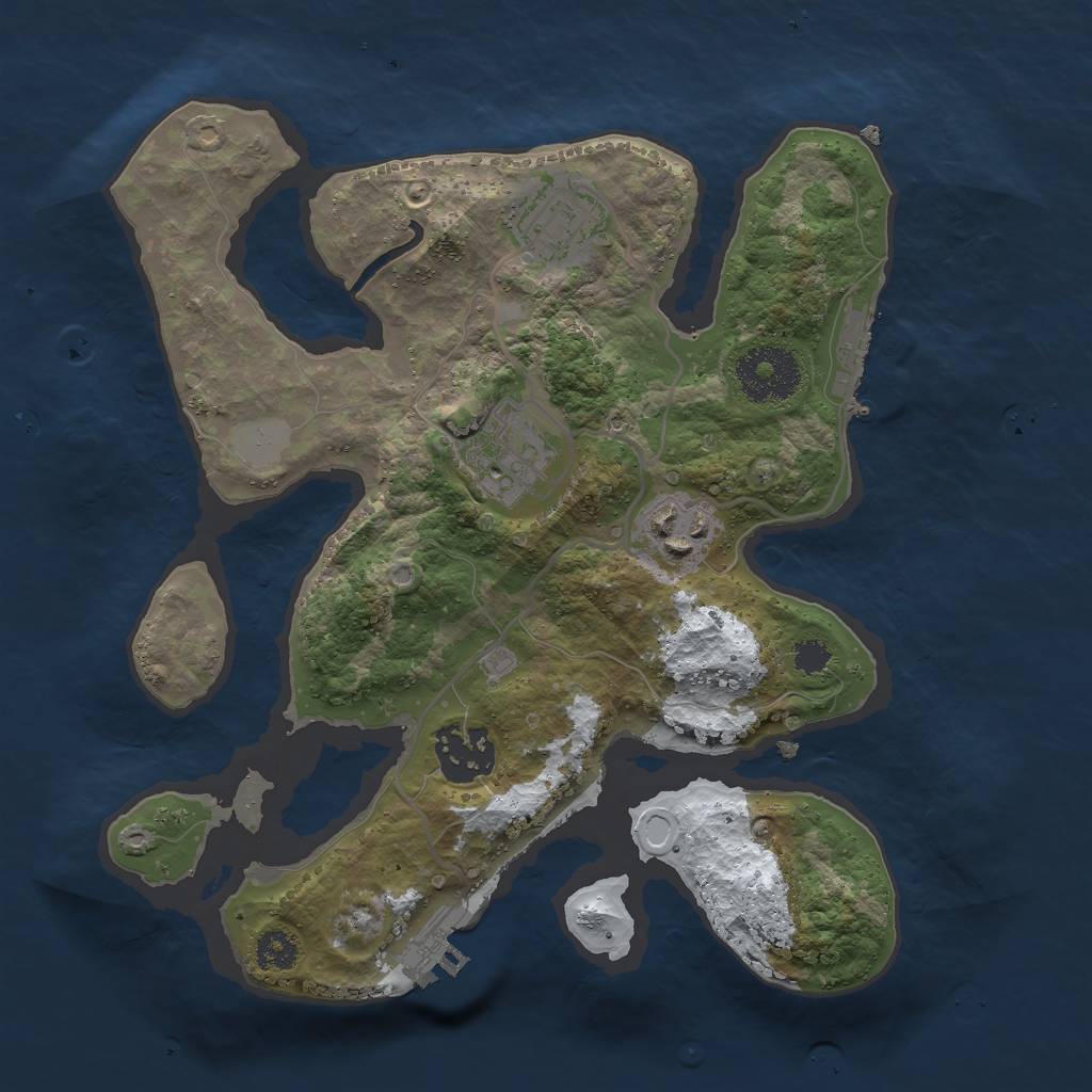 Rust Map: Procedural Map, Size: 2700, Seed: 715396749, 11 Monuments