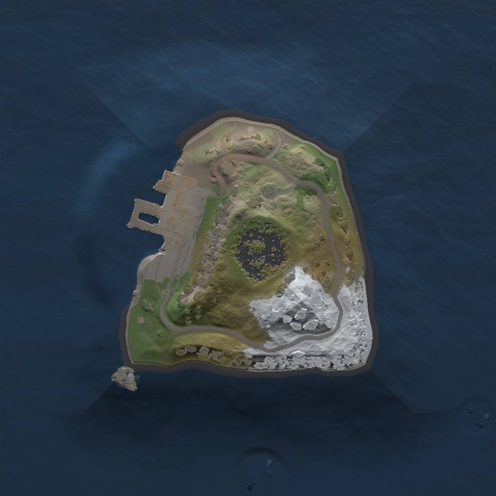 Rust Map: Procedural Map, Size: 1000, Seed: 2750, 4 Monuments