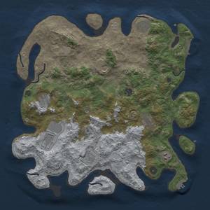 Thumbnail Rust Map: Procedural Map, Size: 4000, Seed: 279538, 16 Monuments