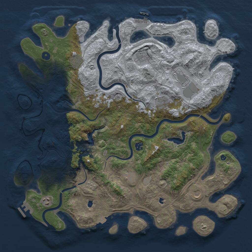 Rust Map: Procedural Map, Size: 4500, Seed: 1234559, 15 Monuments