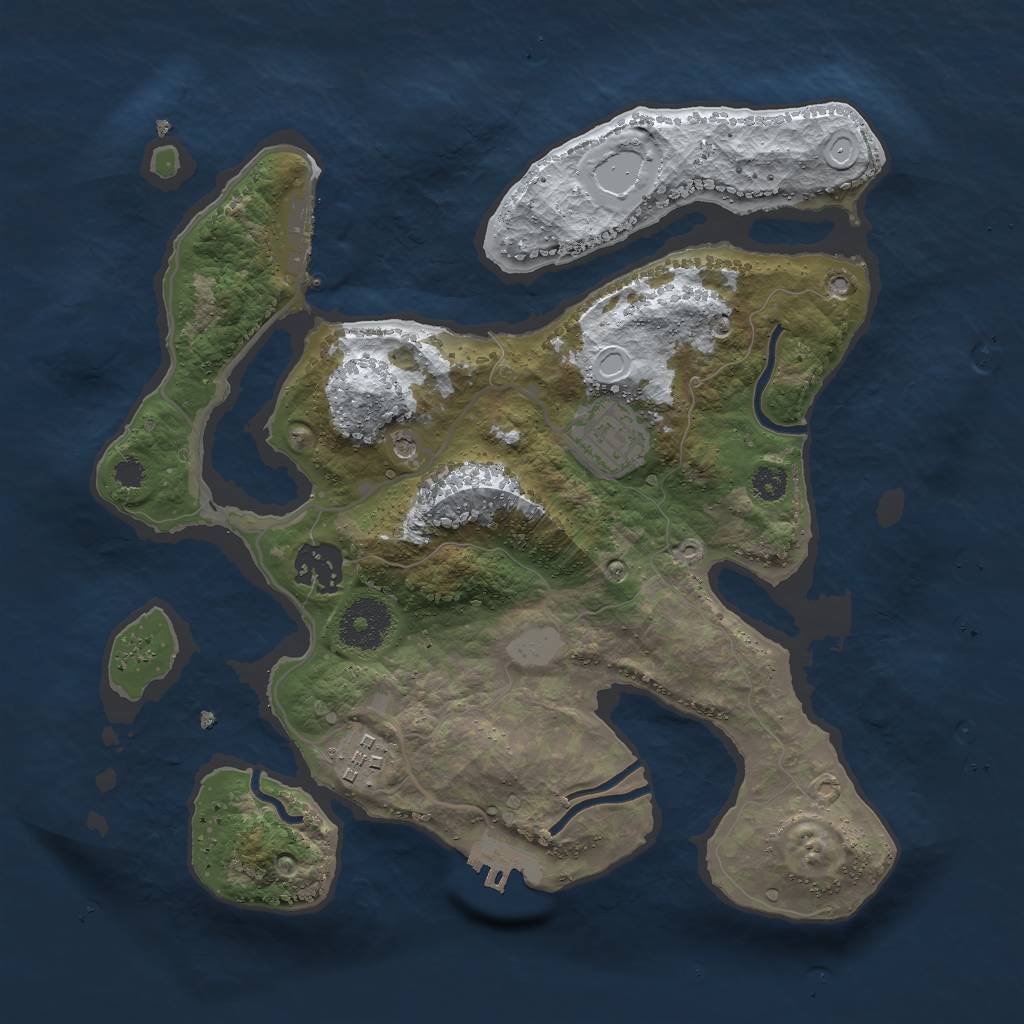 Rust Map: Procedural Map, Size: 3000, Seed: 2926859, 11 Monuments