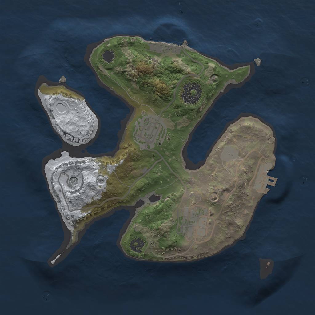 Rust Map: Procedural Map, Size: 2200, Seed: 1254701117, 10 Monuments