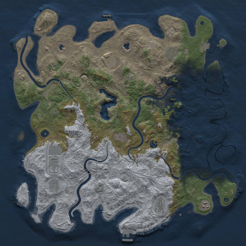 Rust Map: Procedural Map, Size: 4800, Seed: 19746791, 17 Monuments
