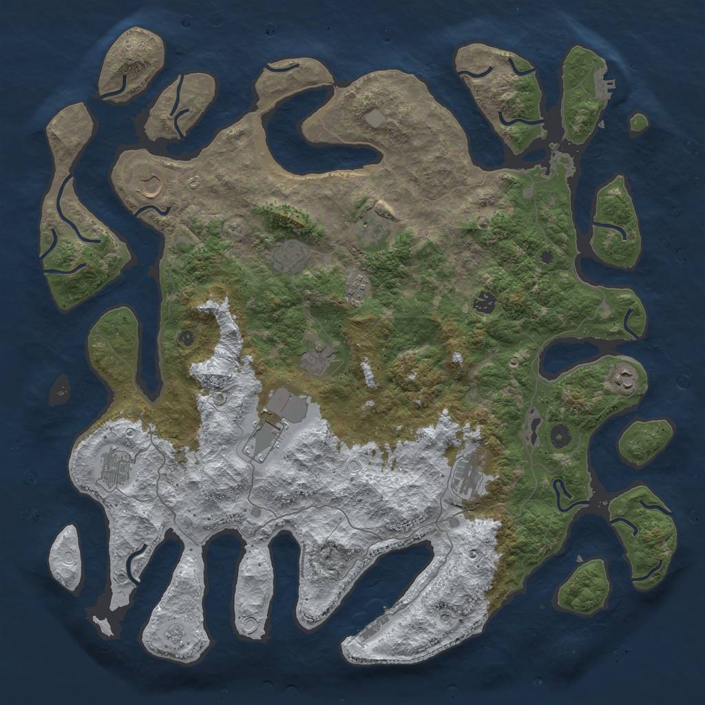 Rust Map: Procedural Map, Size: 4800, Seed: 19746791, 19 Monuments