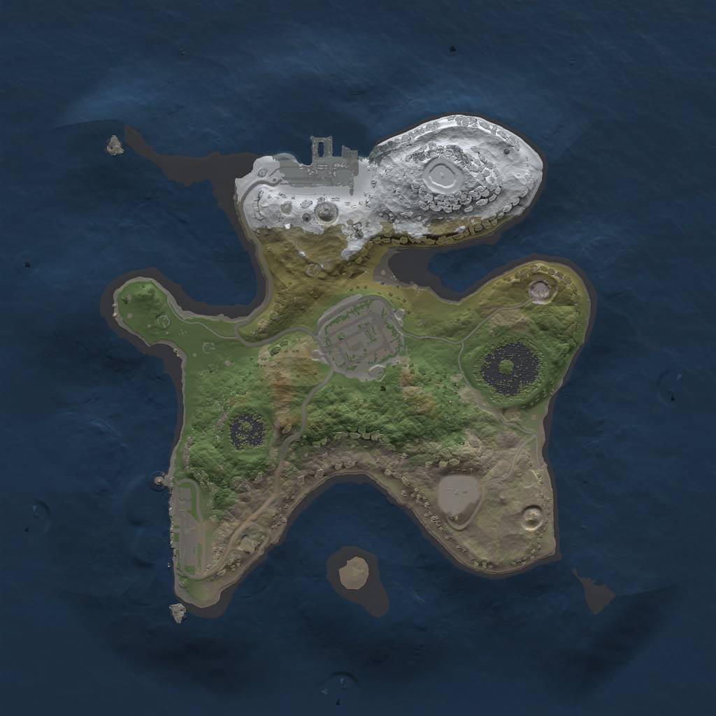 Rust Map: Procedural Map, Size: 2000, Seed: 1334, 8 Monuments