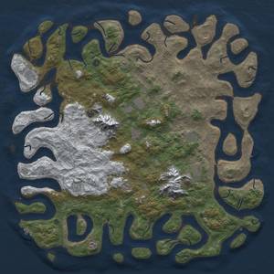 Thumbnail Rust Map: Procedural Map, Size: 6000, Seed: 768986301, 20 Monuments