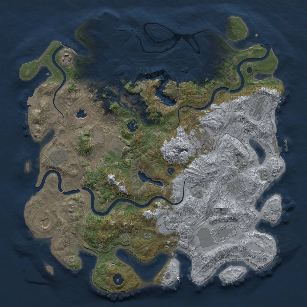 Rust Map: Procedural Map, Size: 4250, Seed: 13216, 17 Monuments