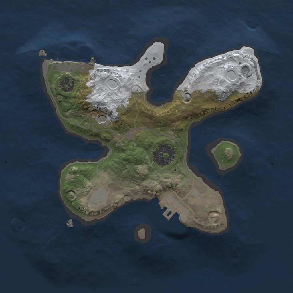 Rust Map: Procedural Map, Size: 2000, Seed: 68963, 8 Monuments