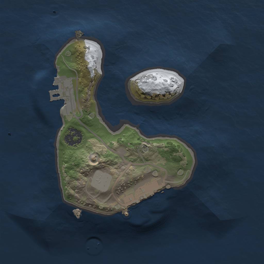 Rust Map: Procedural Map, Size: 1500, Seed: 2121, 6 Monuments