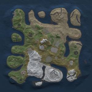 Thumbnail Rust Map: Procedural Map, Size: 3500, Seed: 739363597, 19 Monuments