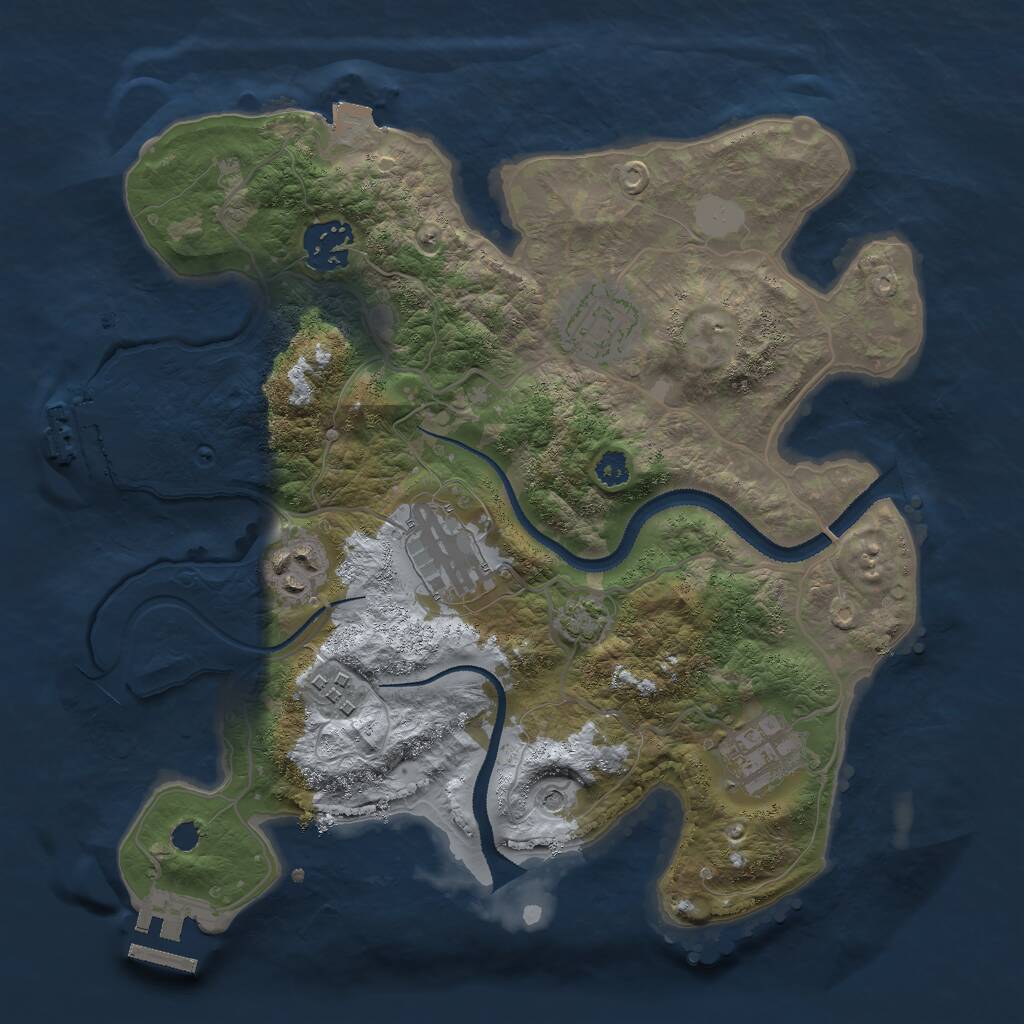 Rust Map: Procedural Map, Size: 3000, Seed: 419167, 11 Monuments